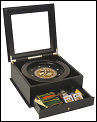 BCE Roulette Cabinet With Glass Lid Dark Mahogany