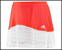 Adidas Girls Comp Skort White/Red 07