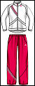 Adidas Girls Response CT Suit White/Red