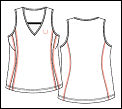 Fred Perry Girls Sleeveless Top White/Peach