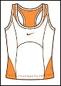 Nike Girls Statement Tennis Tank White/Orange (rrp �18)