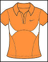 Nike Girls Statement Tennis Polo Orange (rrp �18)