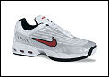 Nike Mens Air Max Breathe Free 3 Tennis Shoes White/Orange/Silver Tennis Shoes