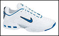 Nike Mens Air Max Breathe Cage White/Blue Tennis Shoes