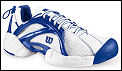 Wilson Mens Open Tennis Shoes White/Blue 07 (incl Free Sandal) (rrp �100)