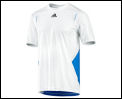 Adidas Mens Comp Tee White/Blue 06/07