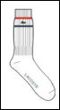 Lacoste Mens Stripe Socks 08 White