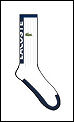 Lacoste Big Logo Long Stretch Socks- White/Navy