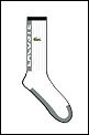 Lacoste Big Logo Long Stretch Socks- White/Black