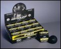 Dunlop Pro (Double Yellow Dot) Squash Balls (1 Doz)