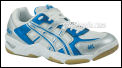 Asics Gel Rocket Indoor Shoes White/Light Blue 06 (rrp �40)