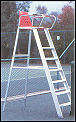 Universal Aluminium Unpires Chair White/Red