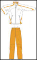 Head Womens Tracksuit White/Sun Orange (rrp �70)