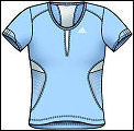 Adias Womens Comp Polo Blue/White (rrp �28)