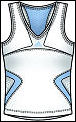 Adidas Womens Comp Tank 12/06 White/Blue (rrp27.99)