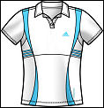 Adidas Womens Response Polo Shirt White/Blue (rrp �25)