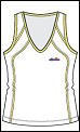 Ellesse Womens St Thomas Tank White/Yellow (rrp �25)