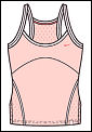 Nike Womens Control Tank Salmon Pink/Grape 07 (rrp=�25)