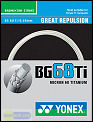 Yonex BG68ti badminton string 200m reel (rrp �95)