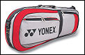 Yonex 720 3 Racket Bag Silver/Red (rrp �15)