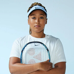 Naomi Osaka endorses the Nike Womens Air Zoom Zero Tennis Shoes - Black/White