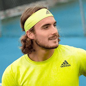 Stefanos Tsitsipas endorses the Wilson Blade 98 (16x19) v8 Tennis Racket [Frame Only]