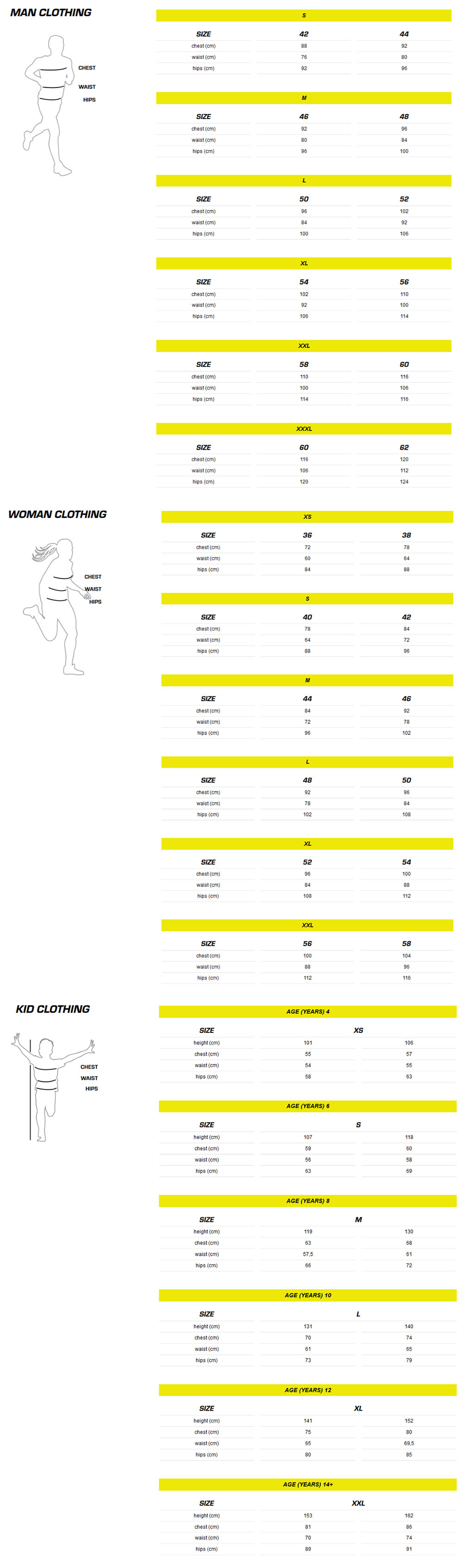 Diadora Size Chart