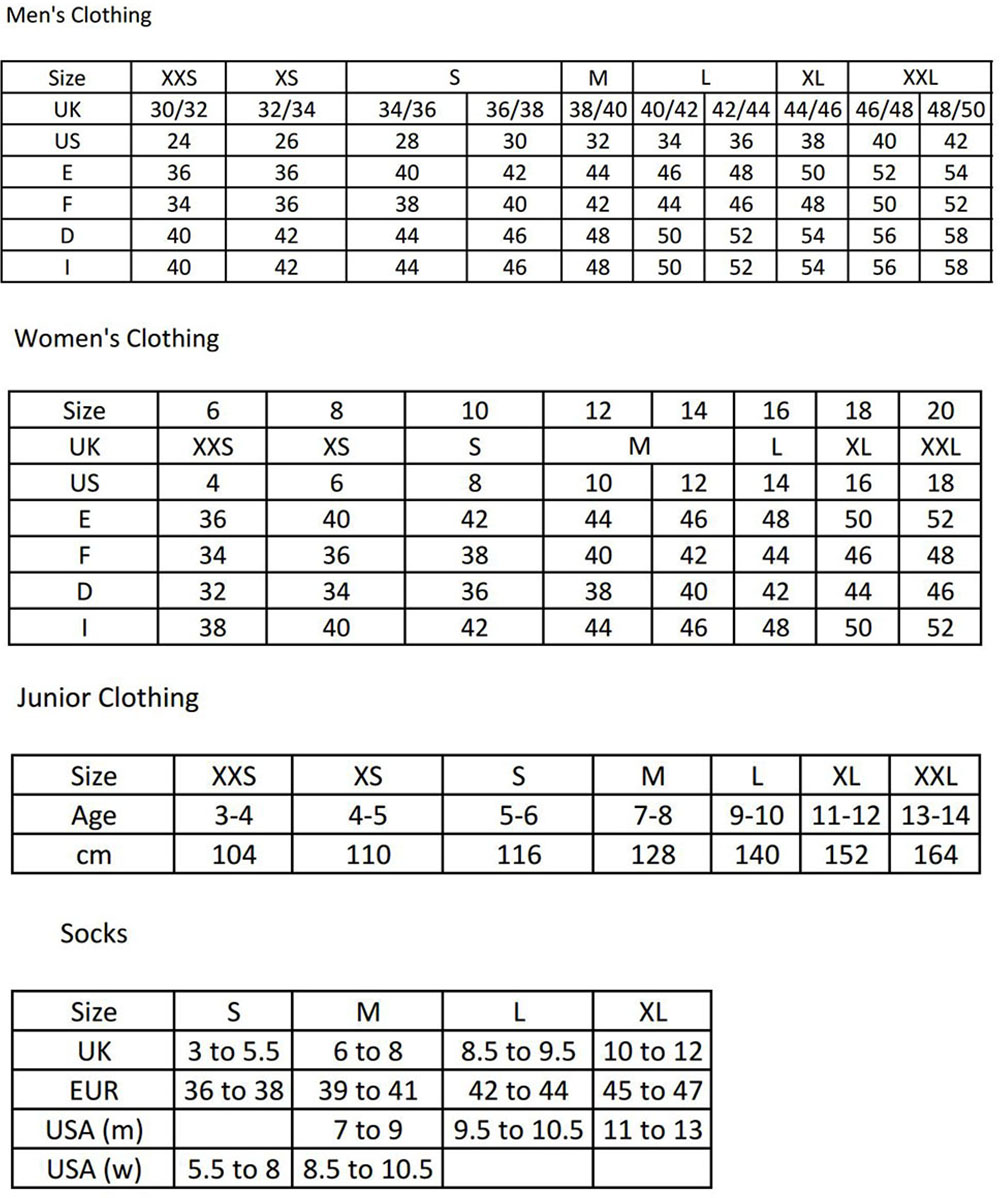 Sergio Tacchini Size Chart