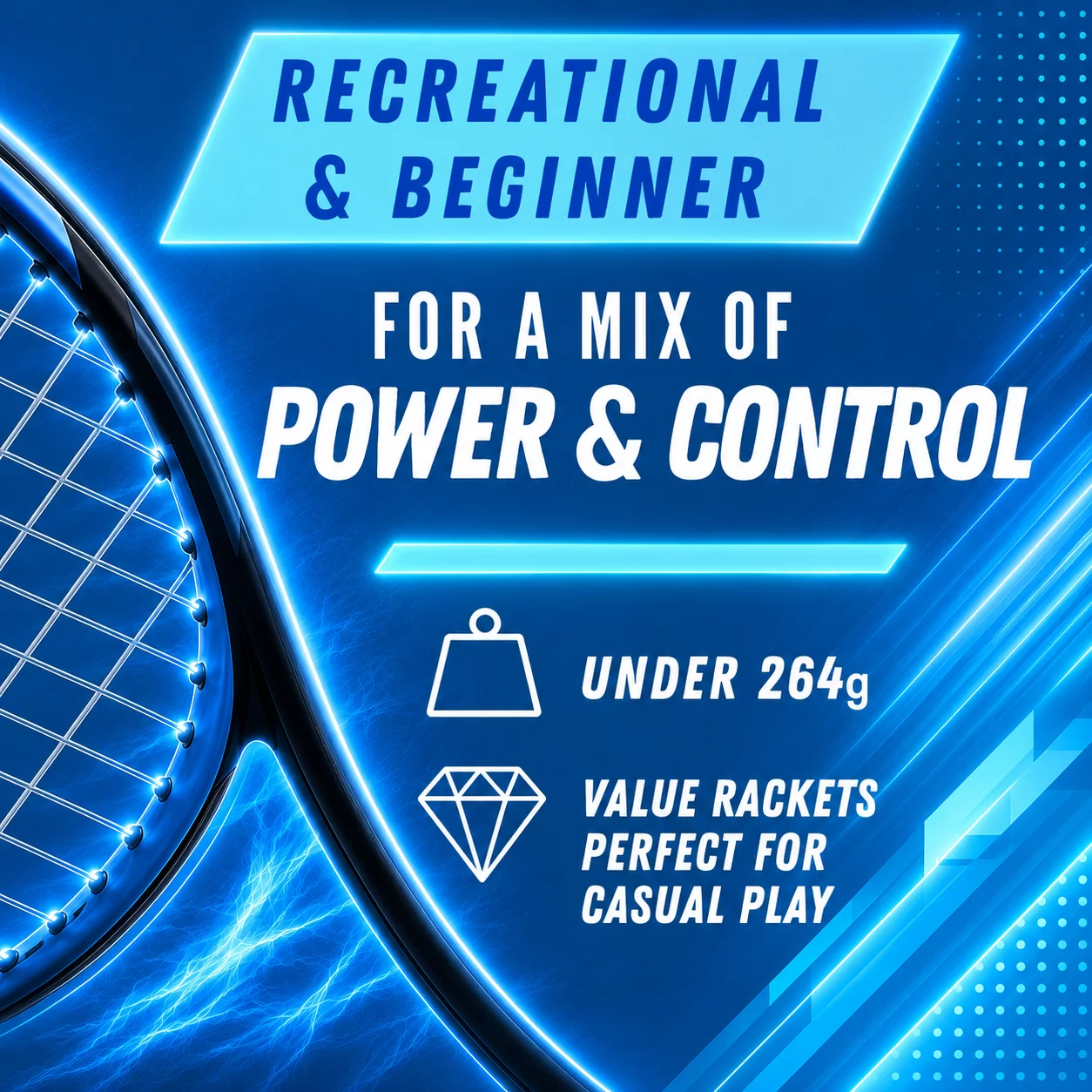 Recreational Tennis Rackets