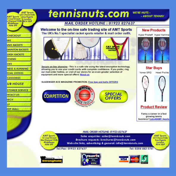 TennisNuts.com timeline 1999