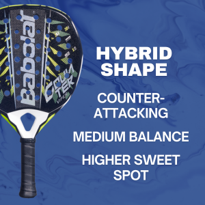 Hybrid Shape Padel Rackets - Counter Attacking Focus