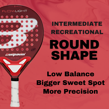 Intermediate and Recreational Padel Rackets - Round Shape