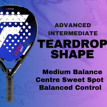 Intermediate and Advanced Padel Rackets - Teardrop Shape