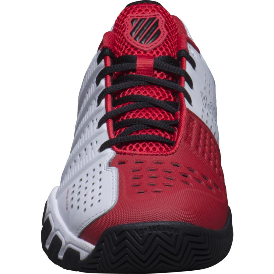 KSwiss Mens BigShot Light 2.5 Tennis Shoes White/Red