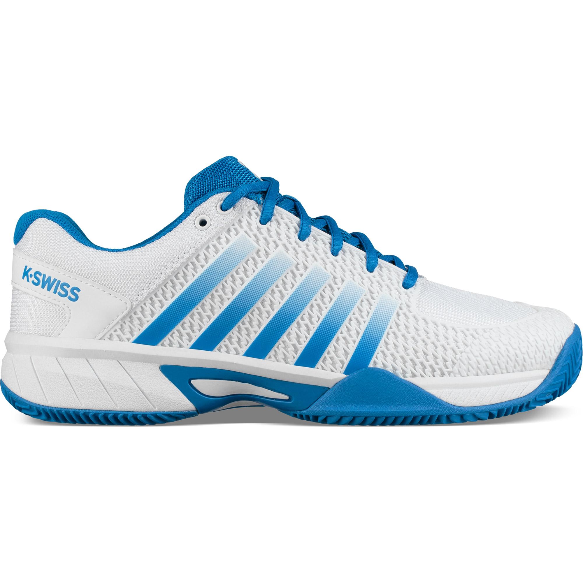 K-Swiss Mens Express Light HB Tennis Shoes - White/Brilliant Blue ...