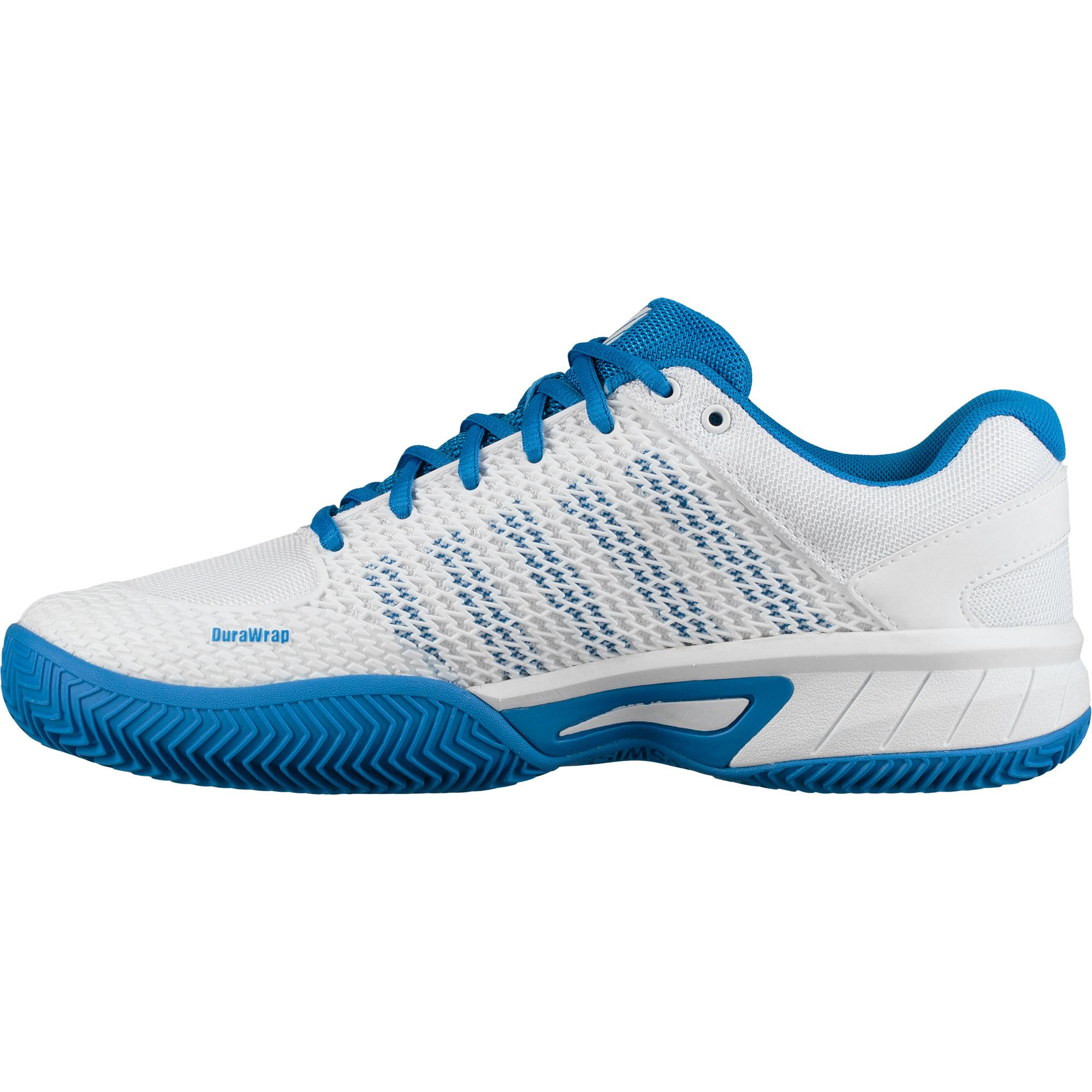 K-Swiss Mens Express Light HB Tennis Shoes - White/Brilliant Blue ...