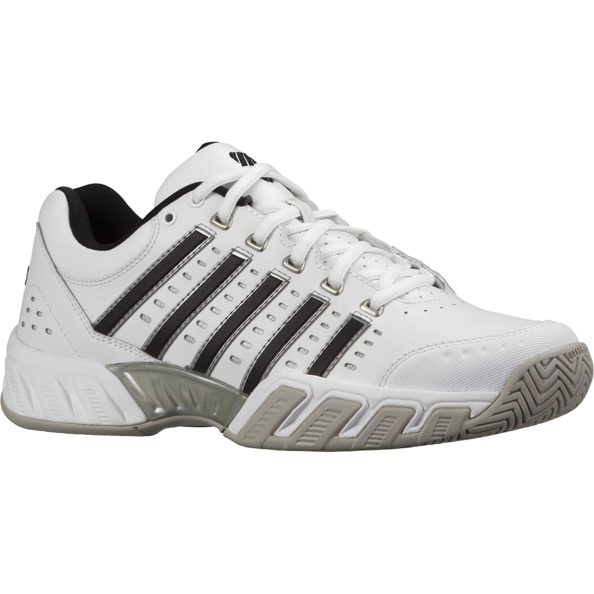 KSwiss Mens Bigshot Light LTR Tennis Shoes White/Black/Silver