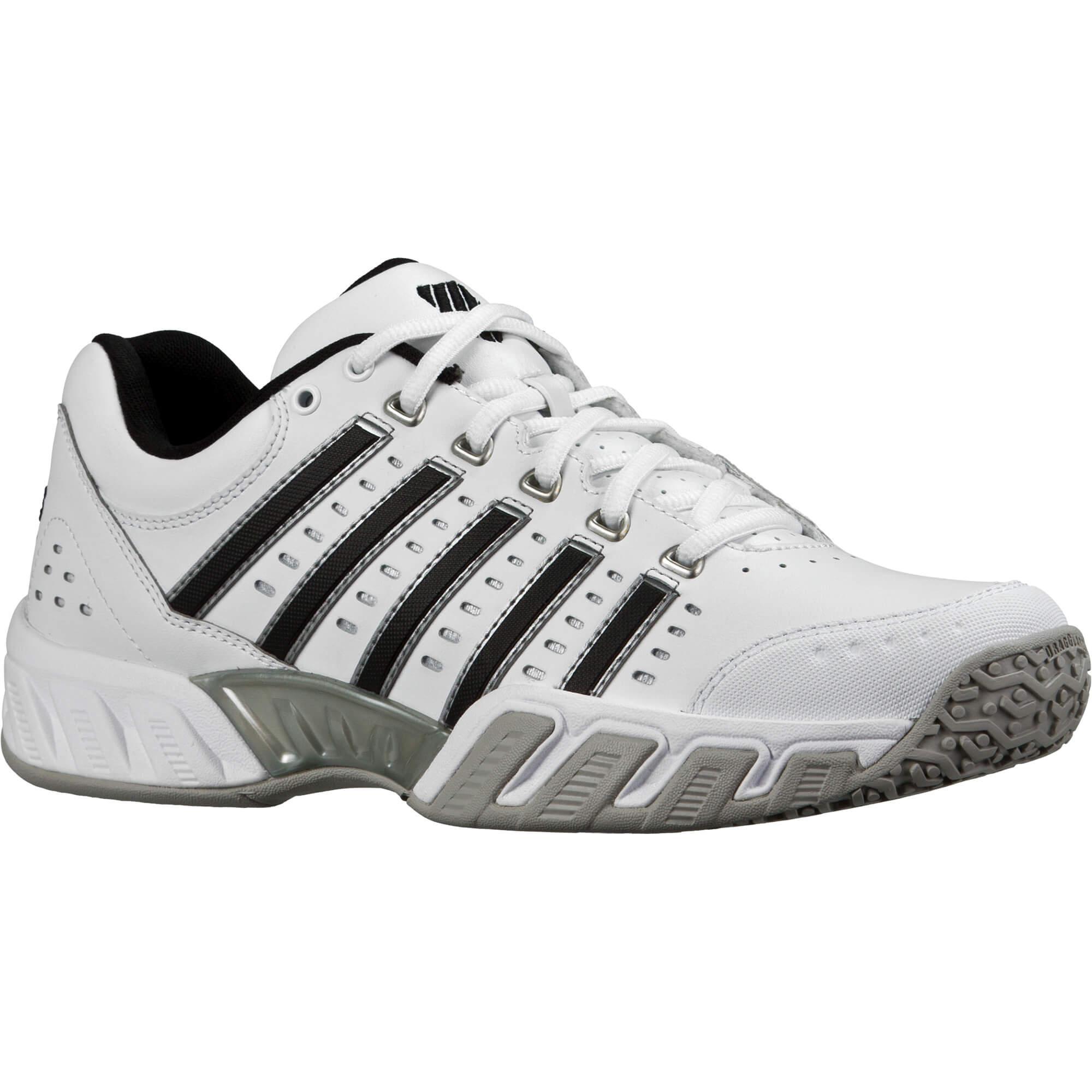 KSwiss Mens BigShot Light LTR Omni Tennis Shoes White/Black/Silver