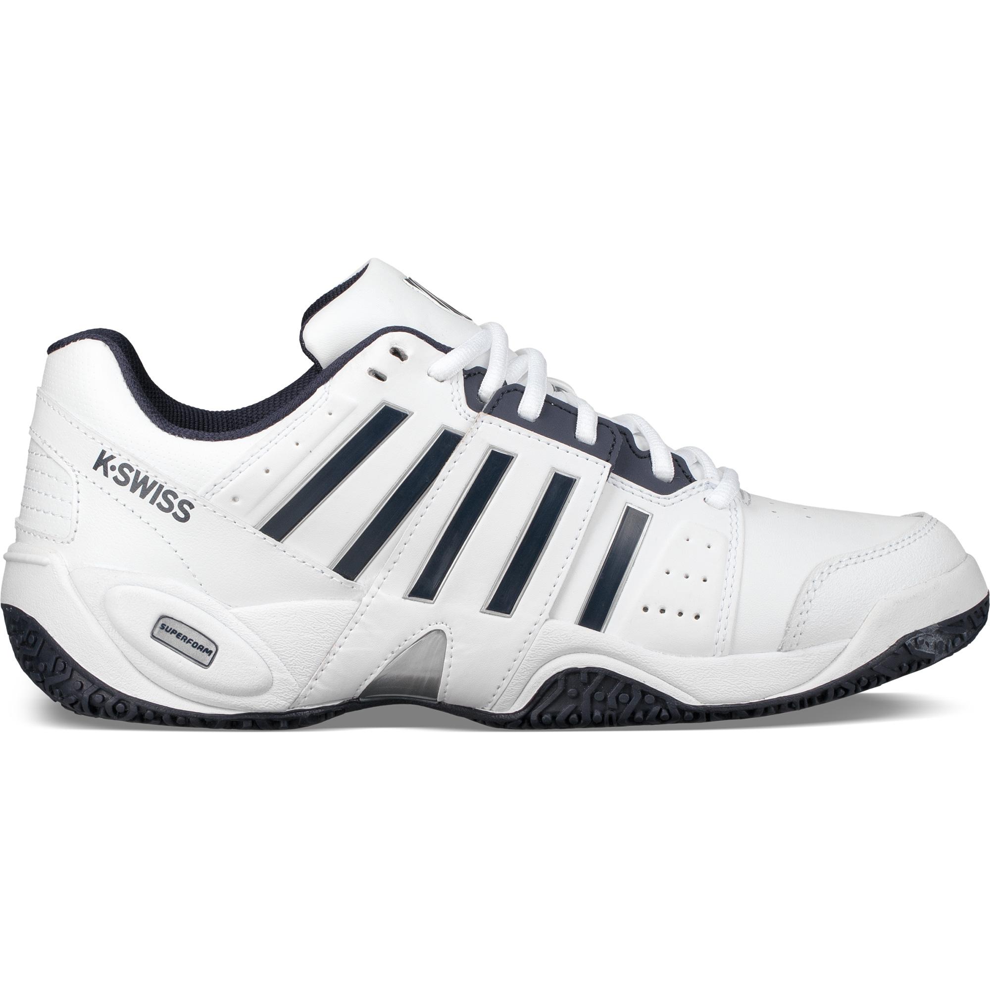 KSwiss Mens III Omni Tennis Shoes White/Navy