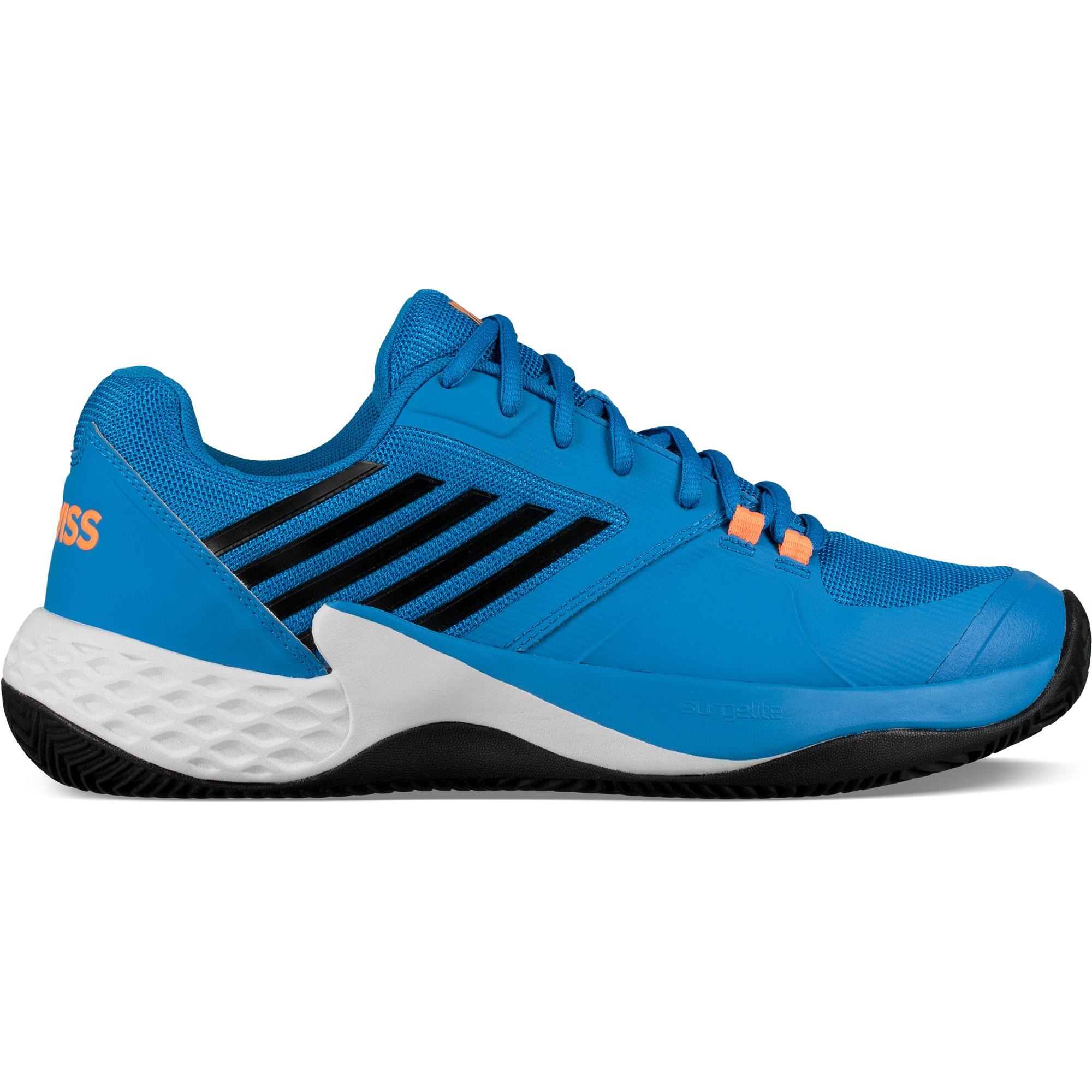 K-Swiss Mens Aero Court HB Tennis Shoes - Brilliant Blue/Neon Orange ...