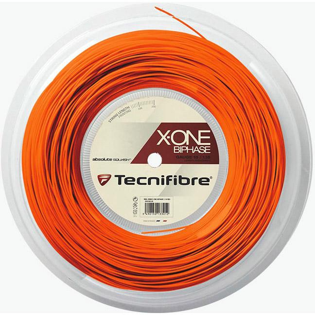Tecnifibre X-One Biphase (1.18mm) 200m Squash String Reel - Orange ...