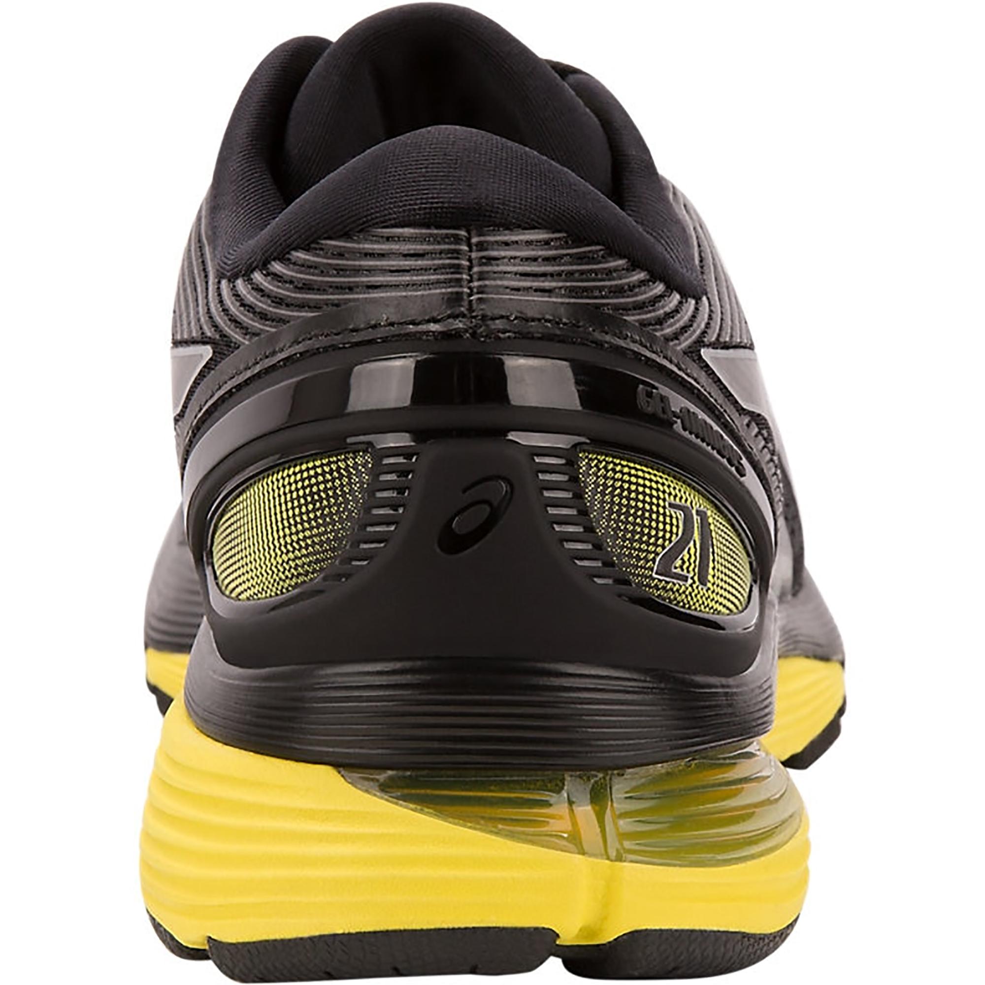 Asics Mens GELNimbus 21 Running Shoes Black/Lemon Spark