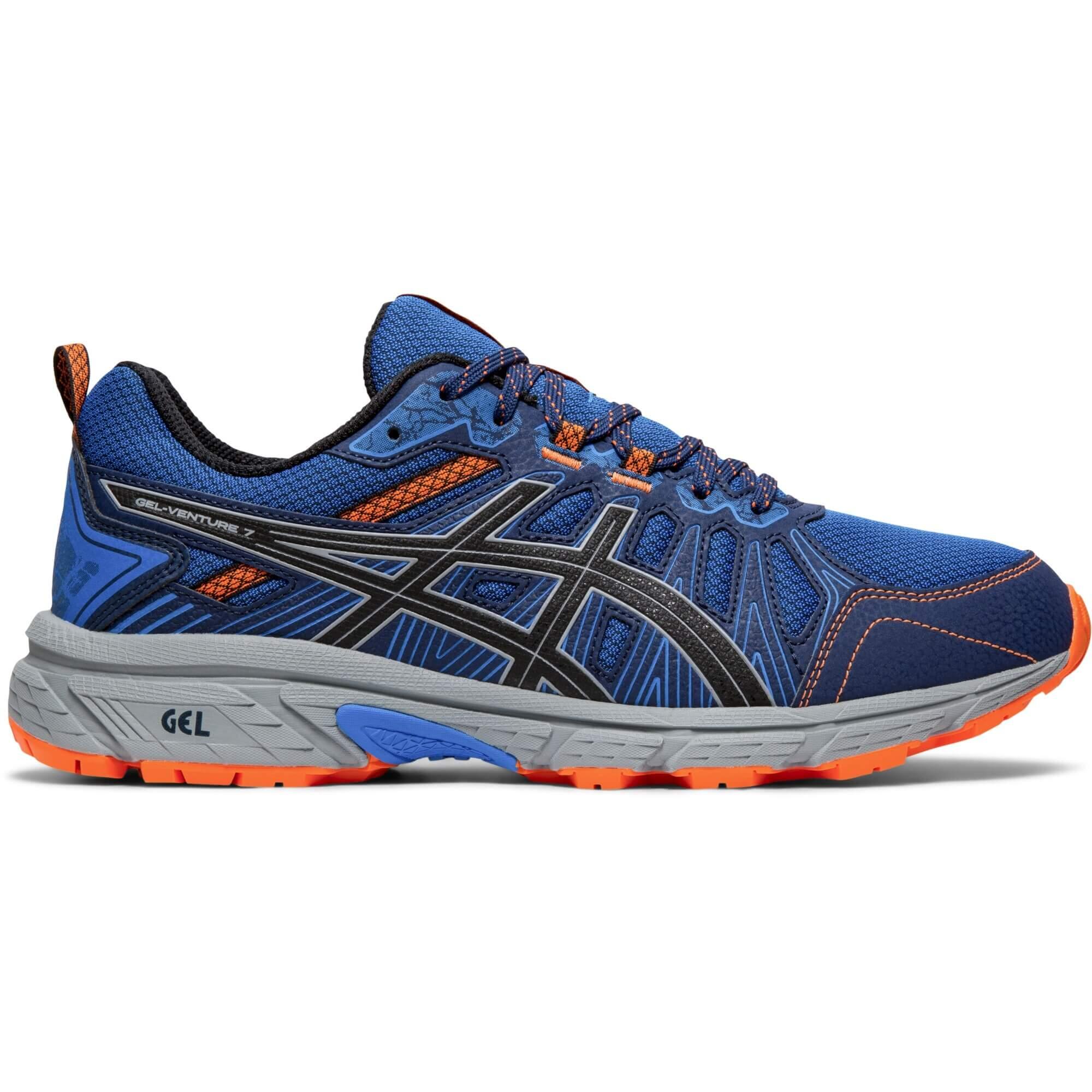 Asics Mens GEL-Venture 7 Trail Running Shoes - Electric Blue/Sheet Rock ...