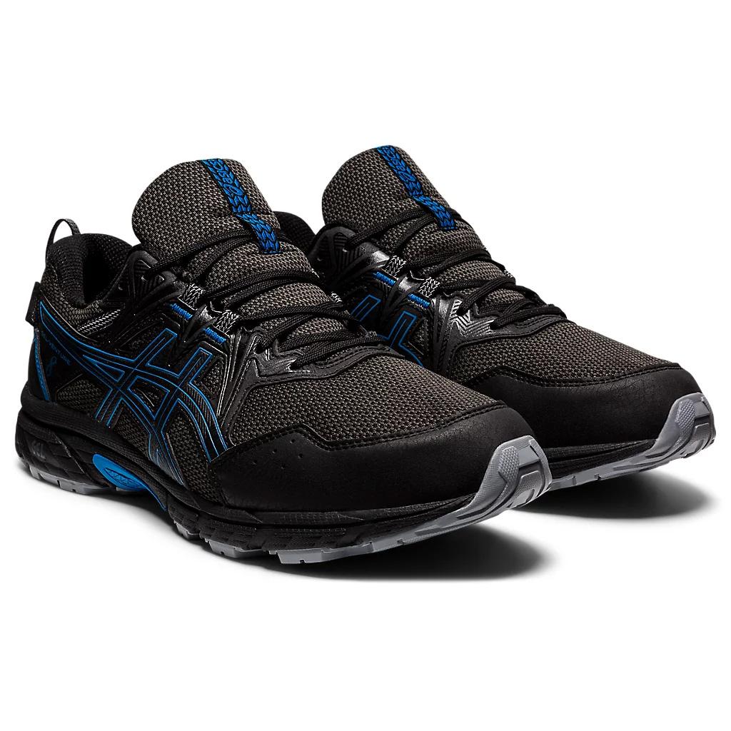 Asics Mens GEL-Venture 8 Running Shoes - Black/Reborn Blue - Tennisnuts.com