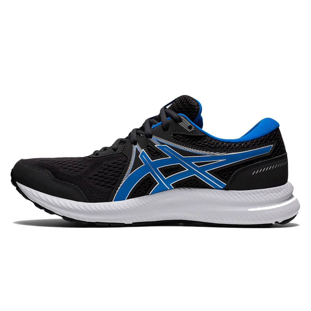 Asics Mens GELContend 7 Running Shoes Black/Blue