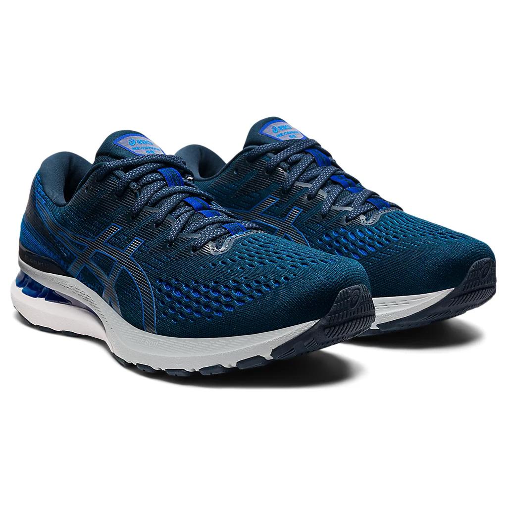 Asics Mens GEL-Kayano 28 Running Shoes - French Blue/Electric Blue ...