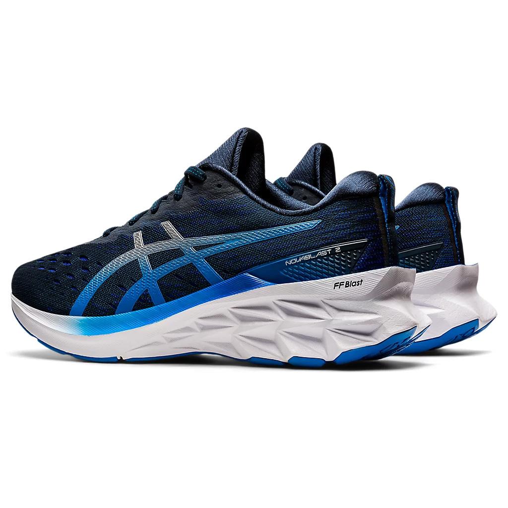 Asics Mens Novablast 2 Running Shoes French Blue/Pure Silver