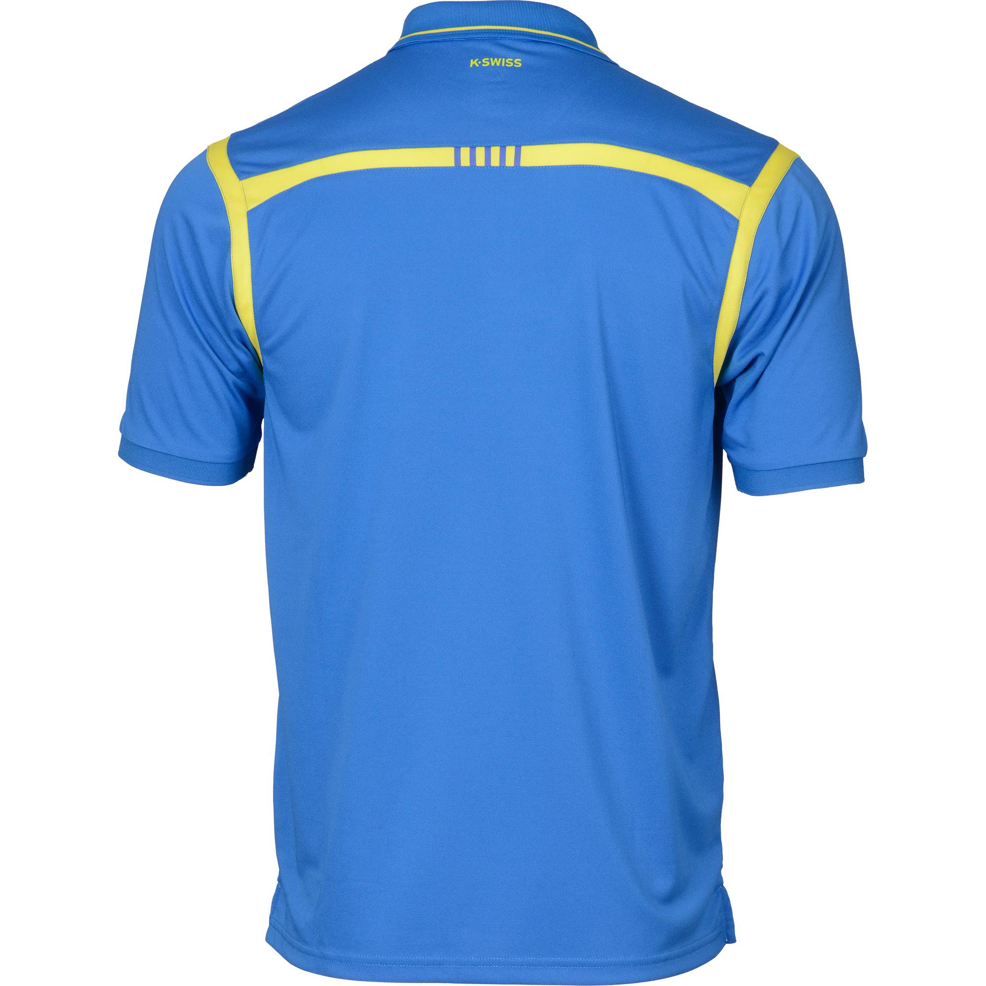 KSwiss Mens Performance BackCourt Polo Strong Blue