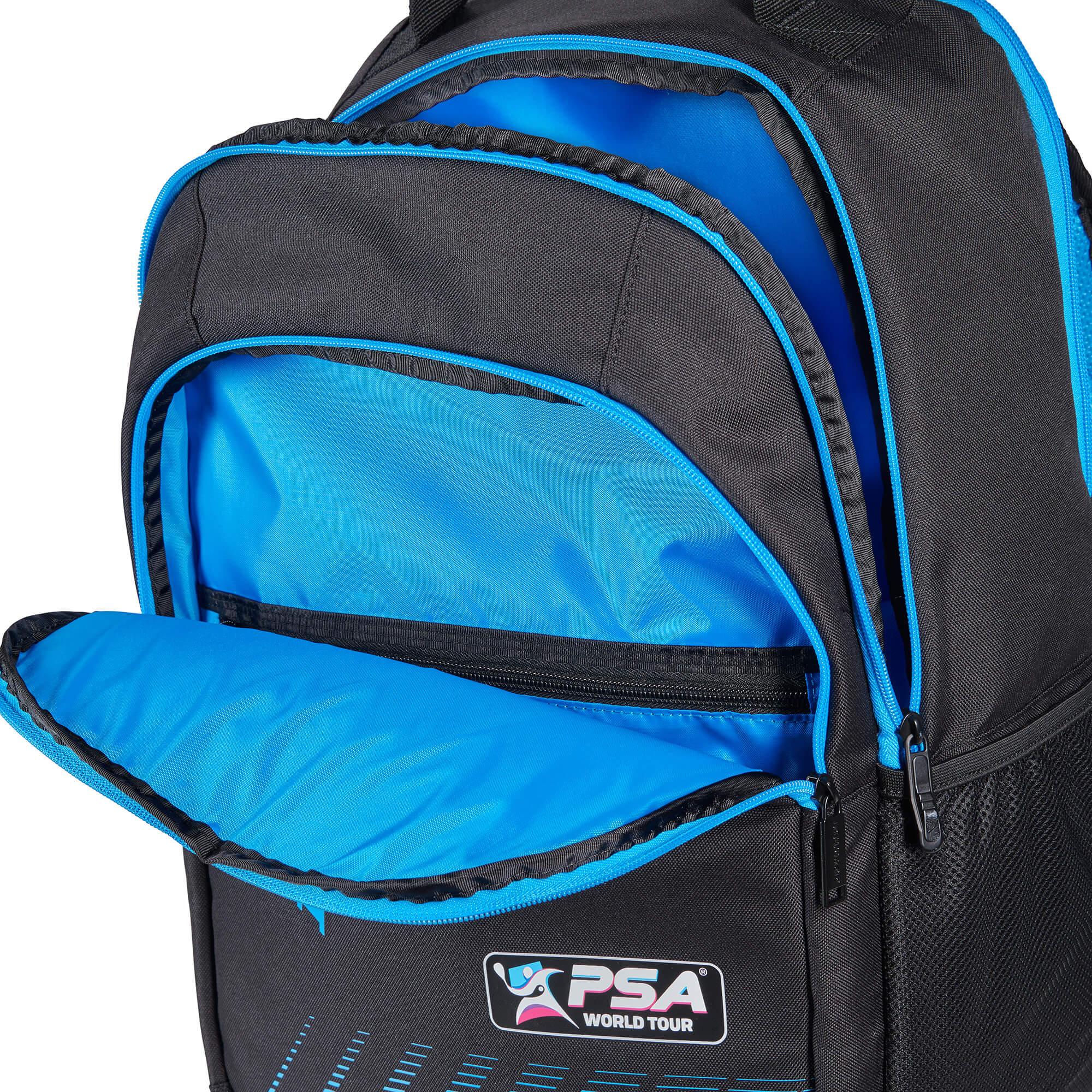 Dunlop PSA Squash Backpack - Black/Blue - Tennisnuts.com