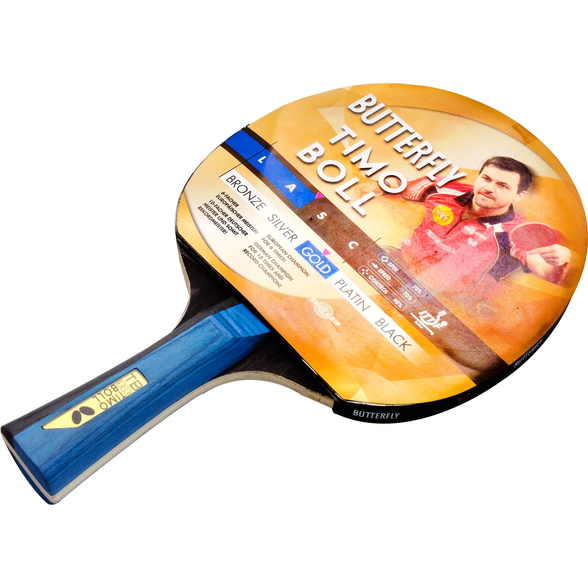 Butterfly Timo Boll Gold Table Tennis Bat ITTF Approved 1.5 mm Pan Asia Rubber
